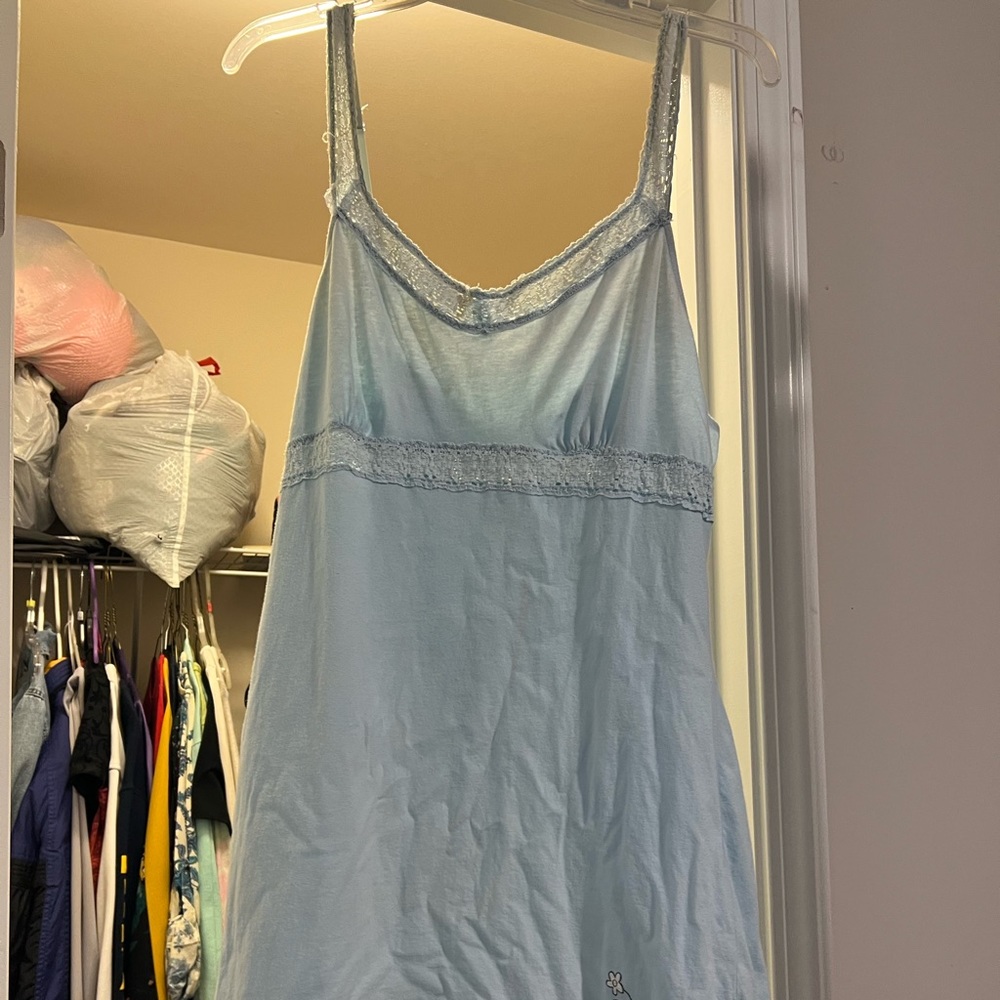 Women’s Vintage Minnie Light-blue Nightgown! SIZE:Large - Picture 6 of 8